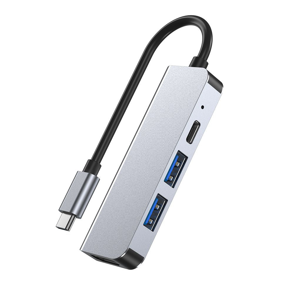 Centrmezgls Tech-Protect V2 4in1 USB-C - USB-A 3.0 / USB-A 2.0 / USB-C / HDMI - pelēks