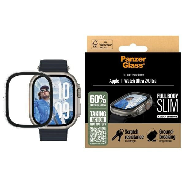 PanzerGlass pilna korpusa plāns Apple Watch Ultra 2 / Ultra 49mm dzidrs/caurspīdīgs 3715