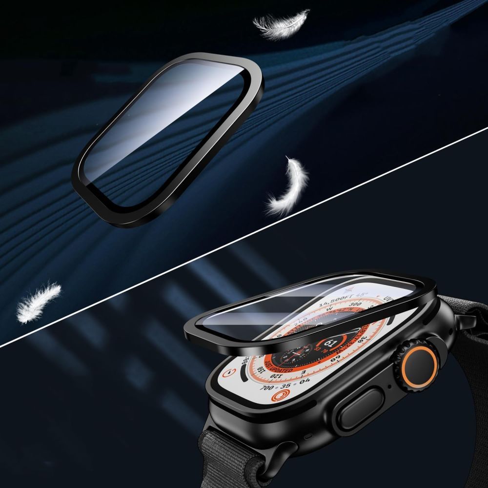 Tech-Protect 2 rūdīta stikla iepakojums Apple Watch Ultra 49mm - sudrabains un melns