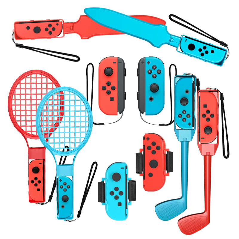 Nintendo Switch Sports 10-in-1 Family Accessory Pack - Red and Blue